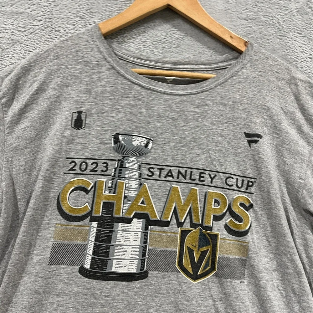 Vegas Golden Knights Knights 2023 Stanley Cup Champions T-Shirt Mens XL Gray NHL